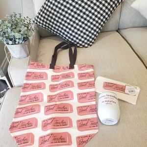 Brand new gift set tote tumbler for Teacher